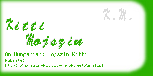 kitti mojszin business card